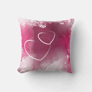 Gedempte Waterverven in Pinks Amerikaans Kussen