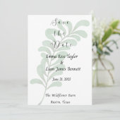 Gedempte Wijnstokken Bewaar de Datumkaart Kaart (Staand voorkant)