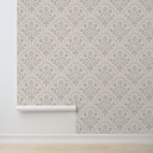 Gedempte zachte grijze bloemenschaal Blokprint