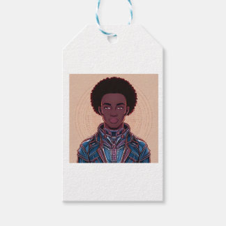 GedempteKleur Afrofuturistische Koningen Cadeaulabel