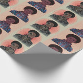 GedempteKleur Afrofuturistische Koningen Cadeaupapier (Hoek)