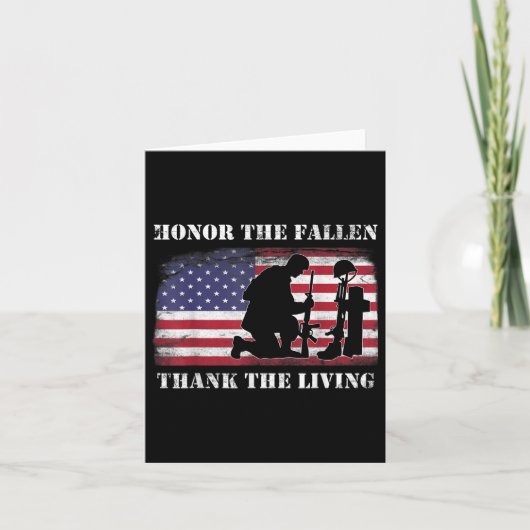 Gedenk de Gevallenen Dank de Levenden Memorial Day Kaart (Voorkant)