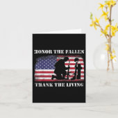 Gedenk de Gevallenen Dank de Levenden Memorial Day Kaart (Gele Bloem)