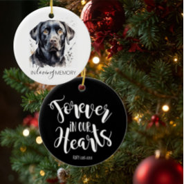 gedenk waterverf zwart Labrador sieraad Keramisch Ornament