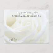 Gedenkbloem Roos Funeral Briefkaart (Voorkant)