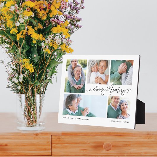 Gedenkcollage met foto's als aandenken fotoplaat