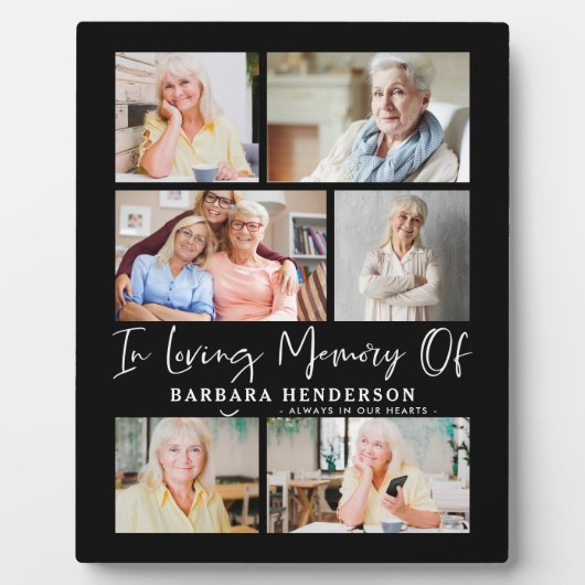 Gedenkcollage met foto's ter nagedachtenis fotoplaat (Voorkant)
