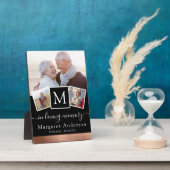 Gedenkcollage met foto's voor een rouwdienst of he fotoplaat (Zijkant)