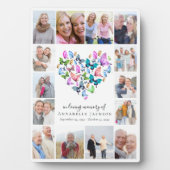 Gedenkcollage met vlindermotief fotoplaat (voorkant)