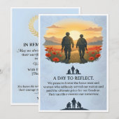 gedenkdag feestdagenkaart (Voorkant / Achterkant)