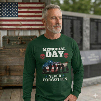 Gedenkdag Nooit Vergeten Patriottisch Militaire T-shirt