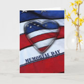 Gedenkdag Patriottisch Hart Kaart (Gele Bloem)