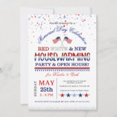 Gedenkdag Red White New Housewarming Party Kaart (Voorkant)