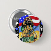 Gedenkdag Soldaat Dachshund Ronde Button 5,7 Cm (Voorkant /achterkant)