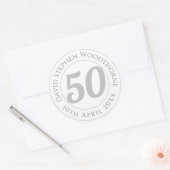 Gedenkdag Verjaardagsviering PersonaliseD Ronde Sticker (Envelop)