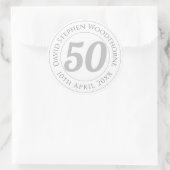 Gedenkdag Verjaardagsviering PersonaliseD Ronde Sticker (Tas)