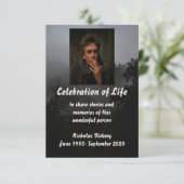 Gedenkdienst Custom Person Night Sky Nachttijd Kaart (Staand voorkant)