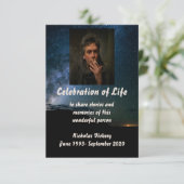 Gedenkdienst Custom Person Stars Melkweg Kaart (Staand voorkant)