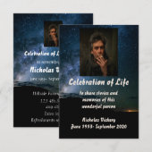 Gedenkdienst Custom Person Stars Melkweg Kaart (Voorkant / Achterkant)