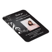 Gedenkdienst Dank u Muzieknoten achtergrond Magneet (Rechterzijde)