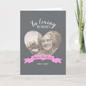 Gedenkdienst foto roze lint programma (Voorkant)