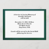 Gedenkdienst, Gouden Gele Lelie Bloemen Programmakaart (Achterkant)