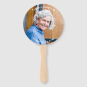 Gedenkdienst of viering van het leven hand fan handwaaier (Achterkant)