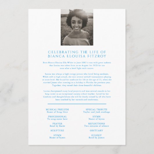 Gedenkdienst paarse roos begrafenisprogramma programmakaart (Achterkant)