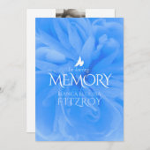 Gedenkdienst paarse roos begrafenisprogramma programmakaart (Voorkant / Achterkant)