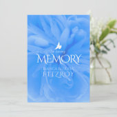 Gedenkdienst paarse roos begrafenisprogramma programmakaart (Staand voorkant)