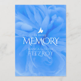 Gedenkdienst paarse roos begrafenisprogramma programmakaart