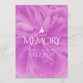 Gedenkdienst paarse roos begrafenisprogramma programmakaart (Voorkant)