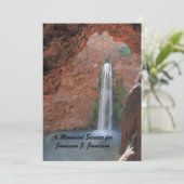 Gedenkdienst, Waterval, Zuidwest Red Rock Kaart (Staand voorkant)