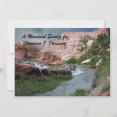 Gedenkdienst Watervallandschap Kaart (Voorkant)