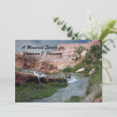 Gedenkdienst Watervallandschap Kaart (Staand voorkant)