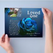 Gedenkdienstprogramma Blauwe Roos Geliefde Flyer (Hand)