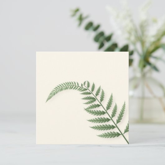 Gedenkens Karte Farnblattes Kaart (Staand voorkant)