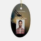 Gedenkfoto Christelijke piloot Vliegtuig Vliegen Keramisch Ornament (Rechts)