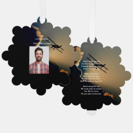 Gedenkfoto Christelijke piloot Vliegtuig Vliegen Ornament Kaart