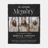 Gedenkfoto collage 'In liefdevolle herinnering' Fleece Deken (Voorkant)