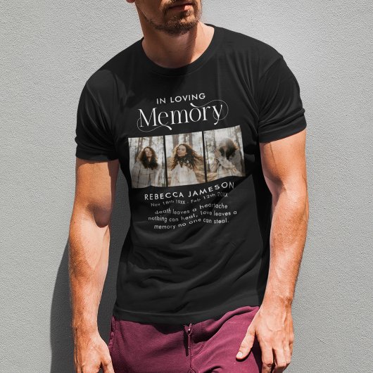 Gedenkfoto collage 'In liefdevolle herinnering' T-shirt
