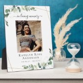 Gedenkfoto Funeral Eucalyptus Herdenking Fotoplaat (Zijkant)