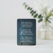 Gedenkfoto Gebed Hemelse Sterrenhemel Visitekaartje (Staand voorkant)