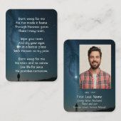 Gedenkfoto Gebed Hemelse Sterrenhemel Visitekaartje (Voorkant / Achterkant)