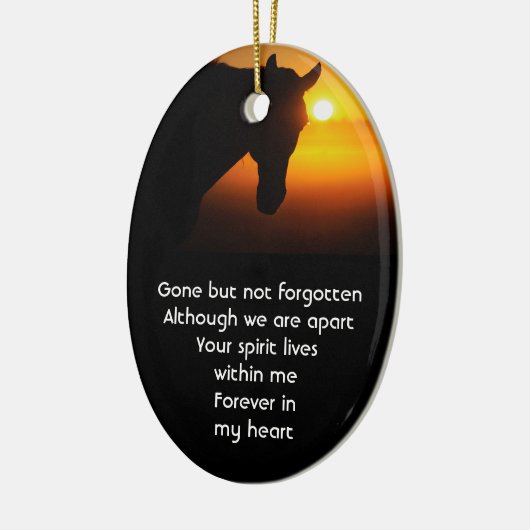 Gedenkfoto Gebedspaard Western Keramisch Ornament (Links)