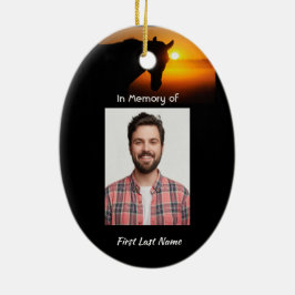 Gedenkfoto Gebedspaard Western Keramisch Ornament