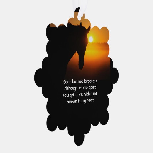 Gedenkfoto Gebedspaard Western Ornament Kaart (Rechts)