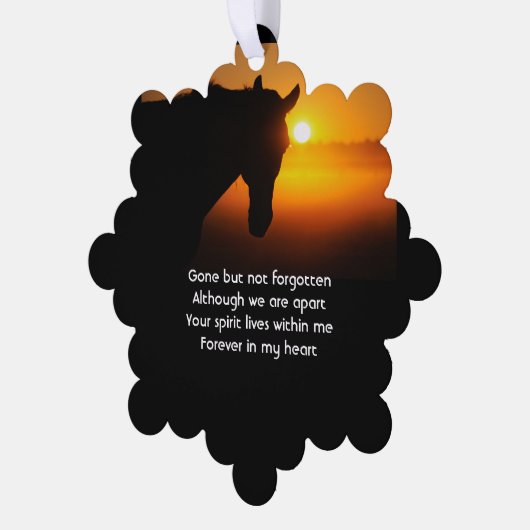 Gedenkfoto Gebedspaard Western Ornament Kaart (Links)