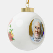 Gedenkfoto in liefdevolle herinnering Grootmoeder Keramische Bal Ornament (Links)