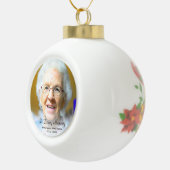 Gedenkfoto in liefdevolle herinnering Grootmoeder Keramische Bal Ornament (Rechts)